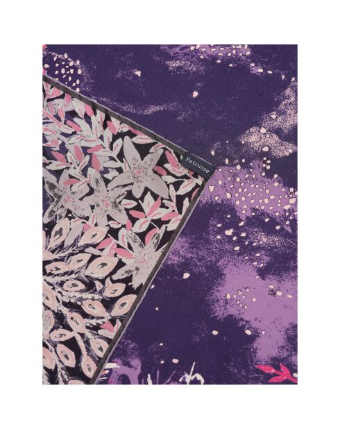 Carré 100% Soie Idylle lilas - 105x105 cm