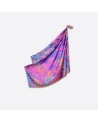 Carré 100% Soie Idylle néon - 105x105 cm