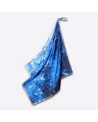 Carré 100% Soie Liv denim - 90x90 cm