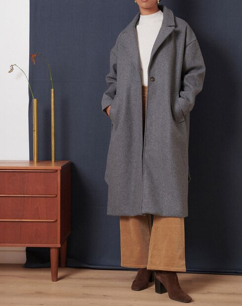 Manteau en Laine mélangée Tracy granit
