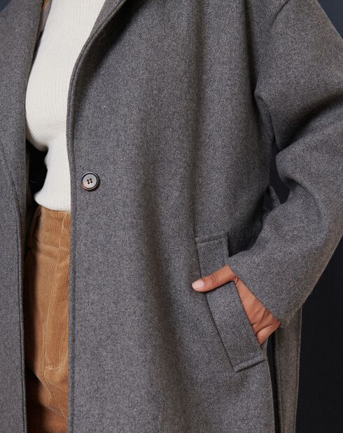 Manteau en Laine mélangée Tracy granit