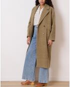 Manteau en Laine mélangée Travis kaki