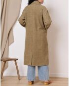 Manteau en Laine mélangée Travis kaki
