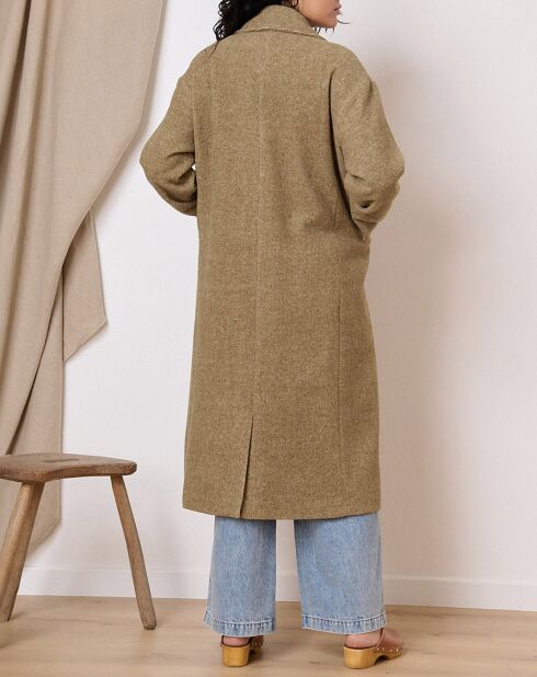 Manteau en Laine mélangée Travis kaki