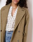Manteau en Laine mélangée Travis kaki