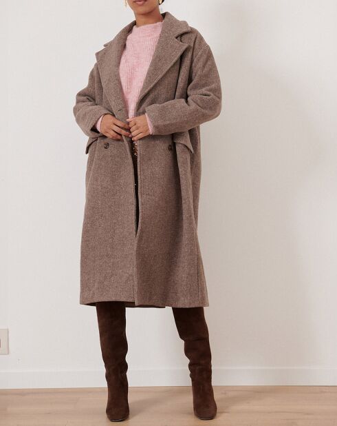 Manteau en Laine mélangée Travis mocha