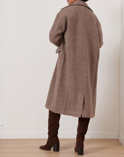 Manteau en Laine mélangée Travis mocha