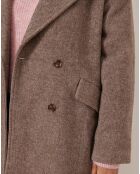 Manteau en Laine mélangée Travis mocha