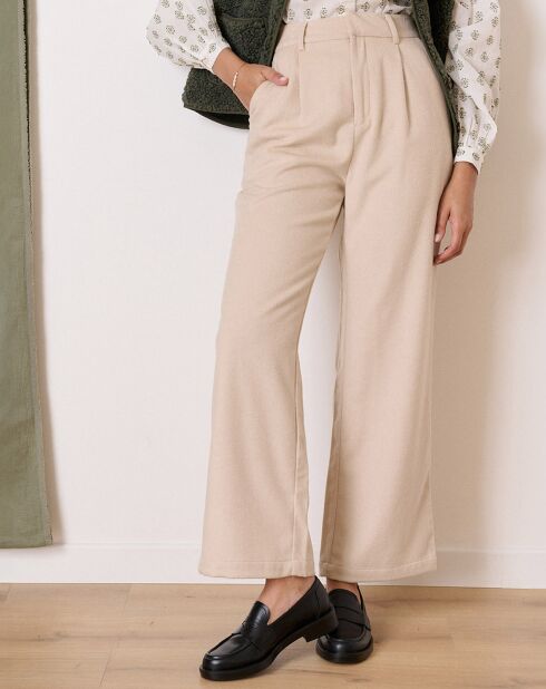 Pantalon en Laine mélangée Toby beige