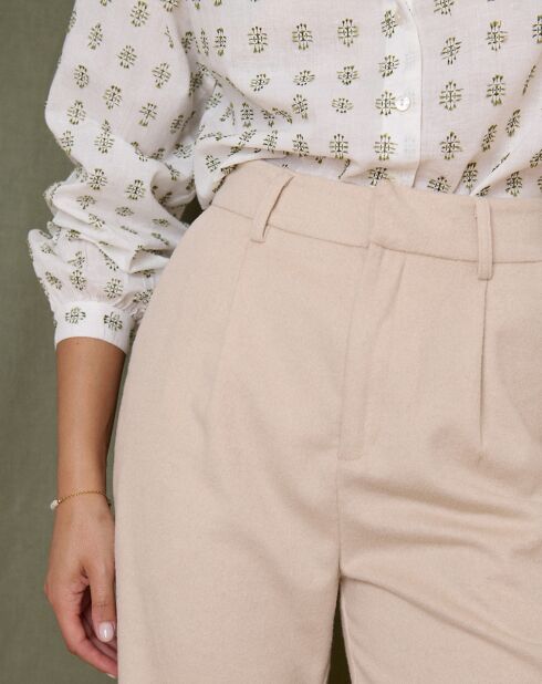 Pantalon en Laine mélangée Toby beige