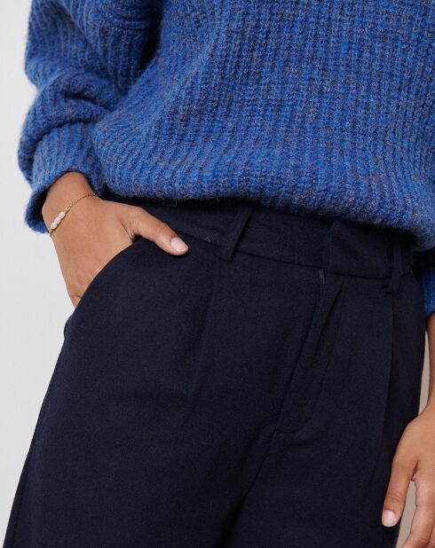 Pantalon en Laine mélangée Toby marine