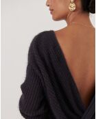 Pull en Angora mélangé Kiwi charbon