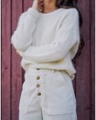 Pull en Angora mélangé Kiwi écru