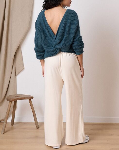 Pull en Angora mélangé Kiwi émeraude