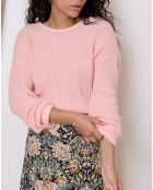 Pull en Angora mélangé Kiwi rose