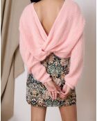 Pull en Angora mélangé Kiwi rose