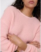 Pull en Angora mélangé Kiwi rose
