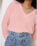 Pull en Angora mélangé Tiago rose