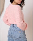 Pull en Angora mélangé Tiago rose