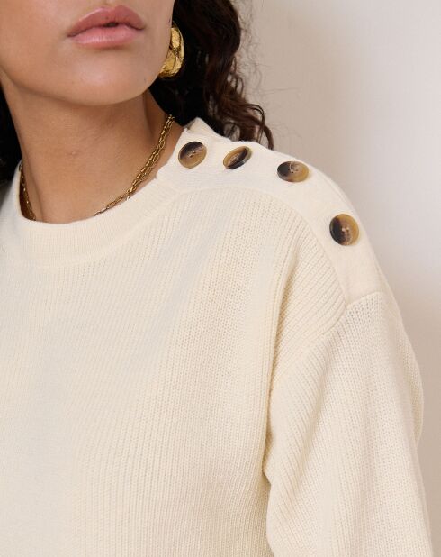 Robe en Laine mélangée Tiphaine écrue