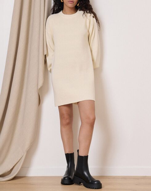 Robe en Laine mélangée Tiphaine écrue