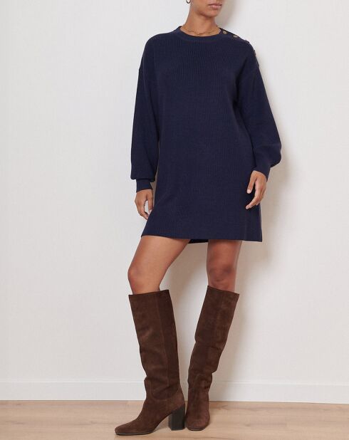 Robe en Laine mélangée Tiphaine marine