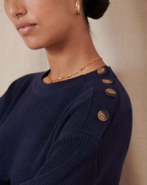 Robe en Laine mélangée Tiphaine marine