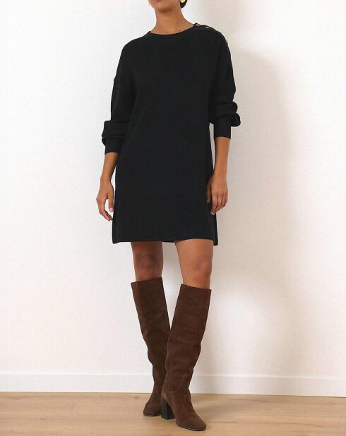Robe en Laine mélangée Tiphaine noire