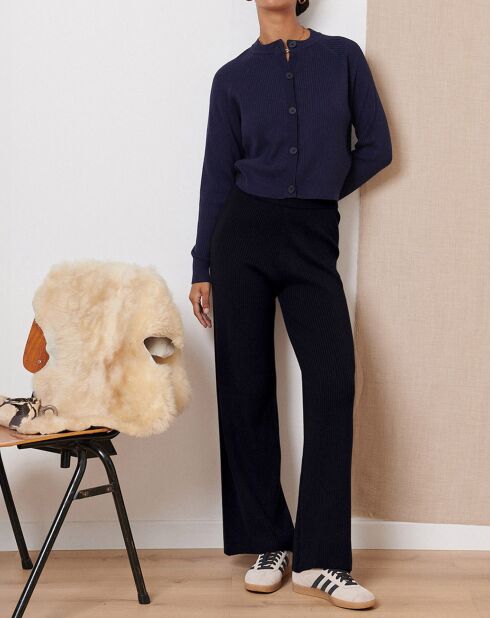 Pantalon en Laine mélangée Simon noir