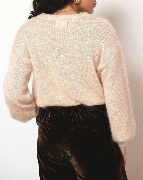 Pull en Laine mélangée Tiana beige