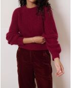 Jersey Timour en mezcla de lana granate