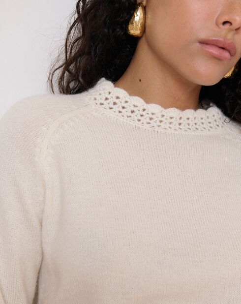 Pull en Laine mélangée Tiziri écru