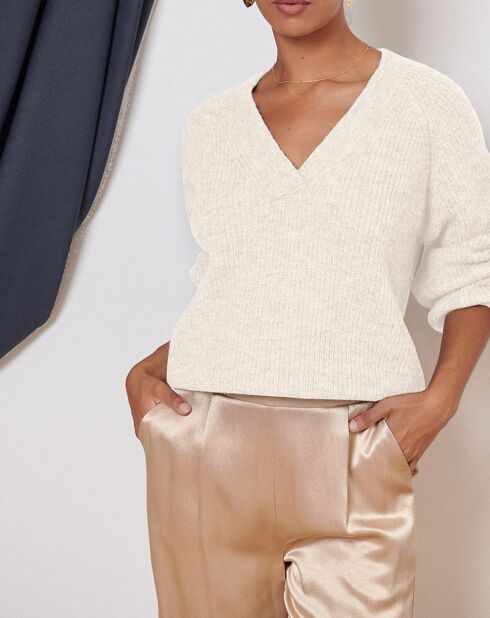 Pull en Laine mélangée Tinsley écru