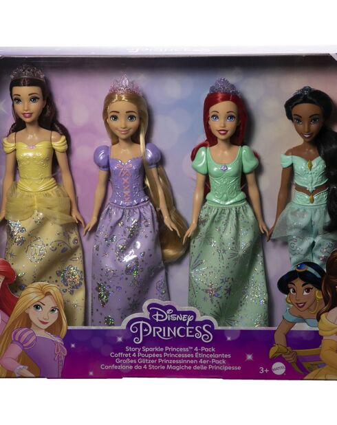 4 Poupées Disney princesses mode - 3 ans et +