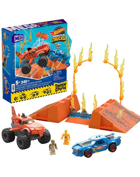 Monster Trucks Hot Wheels - Tiger Shark Chocs et Fracas - 5 ans et +