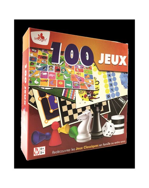 Coffret 100 jeux de société - 6 ans et +
