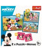 2 Puzzles + Mémos Les Héros de Disney 30 et 48pcs + Mémos 24 cartes - 3 ans et +