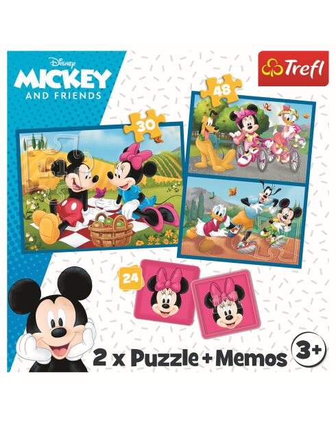 2 Puzzles + Mémos Les Héros de Disney 30 et 48pcs + Mémos 24 cartes - 3 ans et +