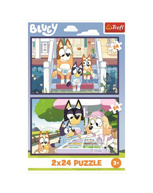 Puzzle Bluey 2x24 pièces - 3 ans et +