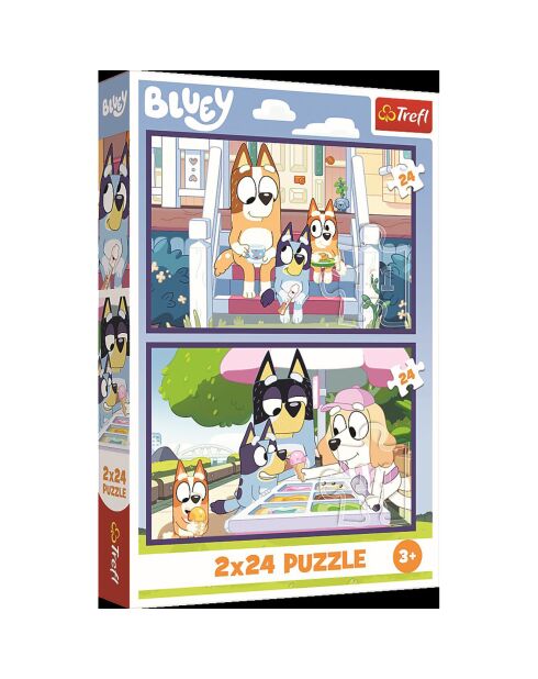 Puzzle Bluey 2x24 pièces - 3 ans et +