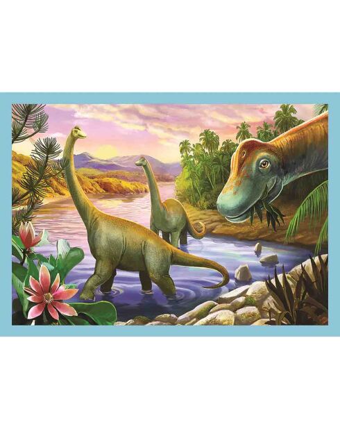 Puzzle 4 en 1 Dinosaures 4 ans et +