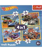 Puzzle Hot Wheels 4 in 1 - Età 4+