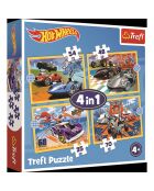 Puzzle Hot Wheels 4 in 1 - Età 4+