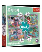 Puzzle 4 en 1 Lilo & Stitch Folle journée - 4 ans et +