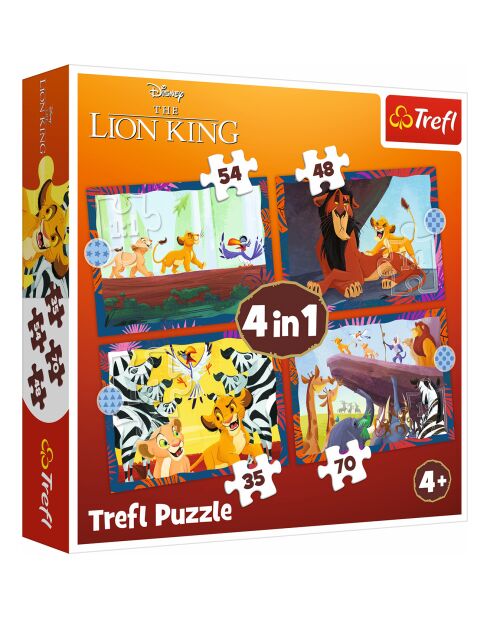 Puzle 4 en 1 de El rey león para mayores de 4 años