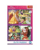 Princesses Fairytale puzzel 2x70 stukjes - 4 jaar en +