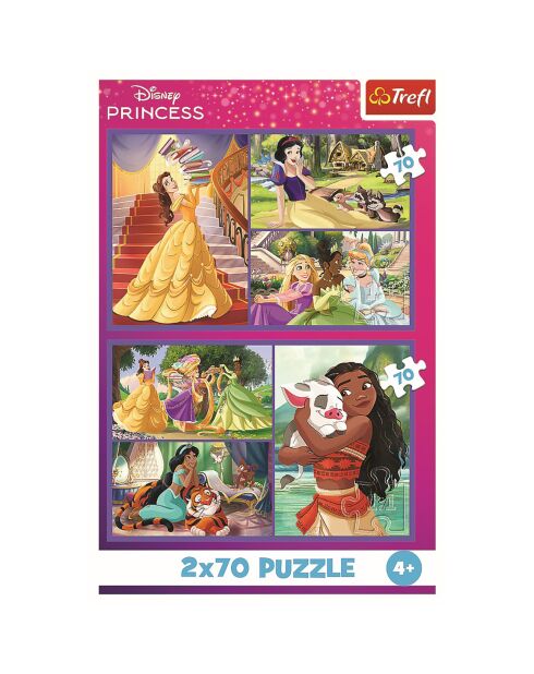 Puzzle Princesses Conte de fées 2x70 pièces - 4 ans et +