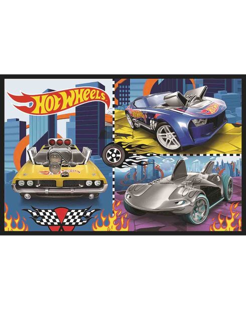 2 Puzzles Hot Wheels - 2x70 pièces - 4 ans et +