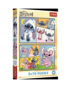 Puzzles Lilo & Stitch On ne s'ennuie jamais ! - 2x70 pièces - 4 ans et +