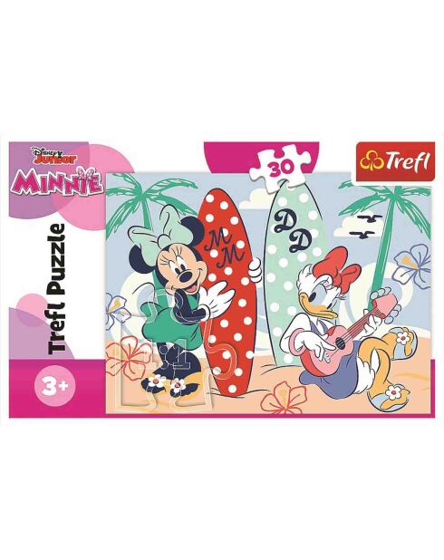 Puzzle Disney Minnie au surf 30 pièces - 3 ans et +